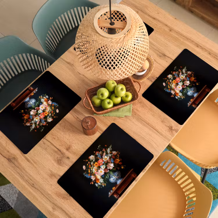 Boeket - Roze - Bloemen - Vaas Placemat vinyl groot -zzsfeer5_Kitchenyeah-website