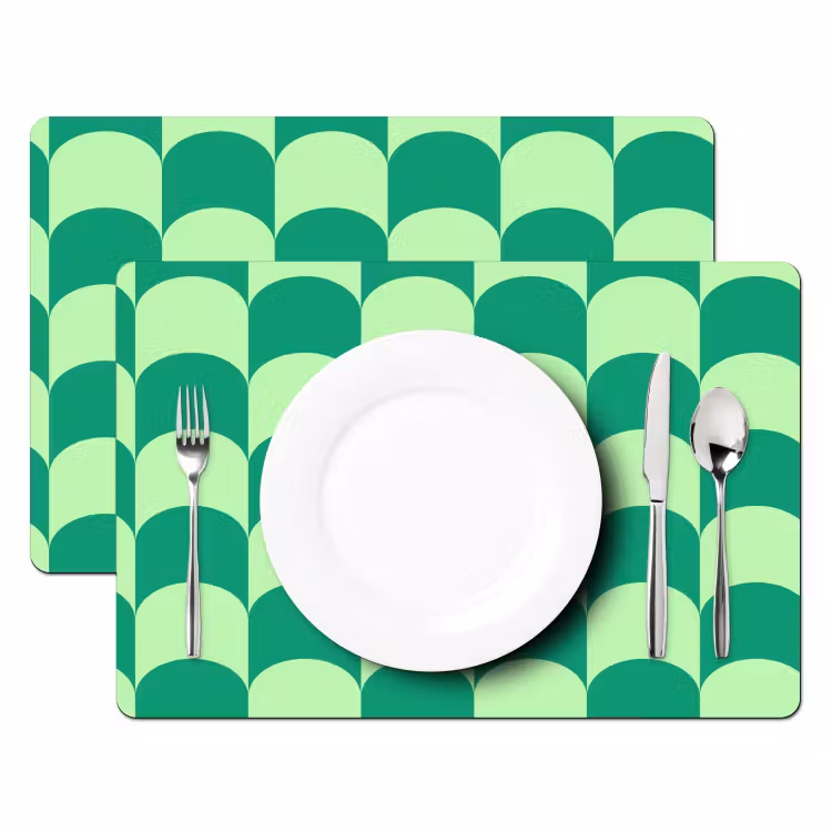 Bogen - Groen - Gestapeld Placemat vinyl groot 368 -zzsfeer2_Kitchenyeah-website
