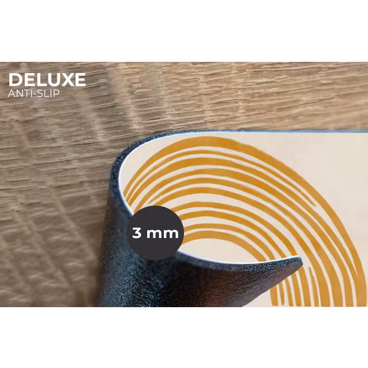 Bogen - Lijnen - Oranje - Minimalistisch Placemat vinyl groot -closeup