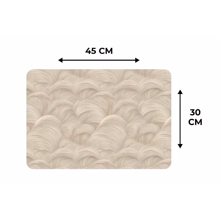 Bogen - Patroon - Beige Placemat vinyl groot 368 -specs