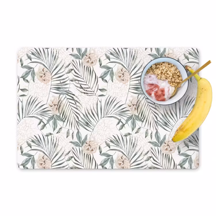 Bohemian - Bladeren - Bloemen - Tropisch Placemat vinyl groot -zzzproduct_Kitchenyeah-website