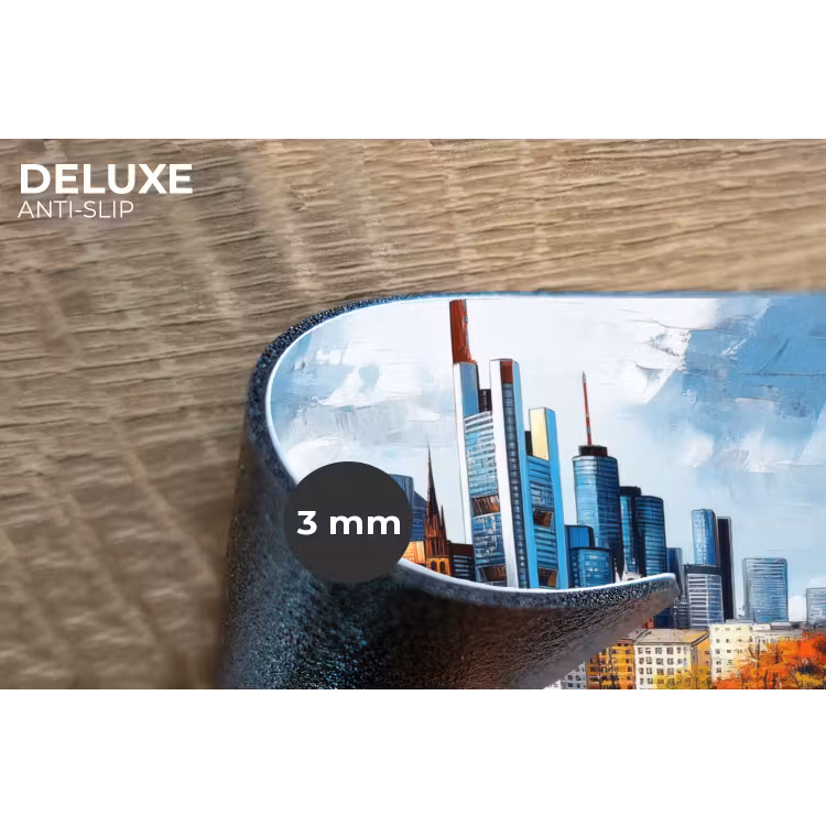 Bomen Frankfurt- Stad - Skyline - Brug Placemat vinyl groot -closeup