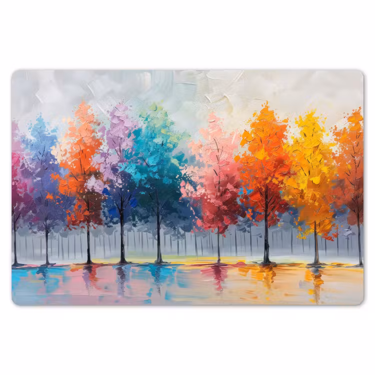 Bomen - Kleurrijk - Natuur - Abstract Placemat vinyl groot -zzsfeer1_Kitchenyeah-website