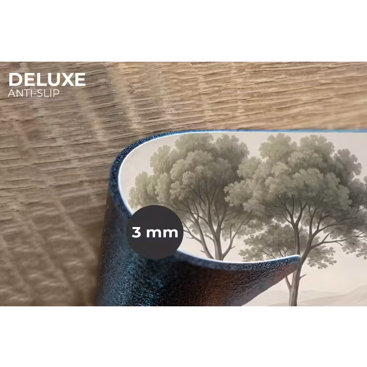 Bomen - Meer - Bergen - Illustratie Placemat vinyl groot -closeup