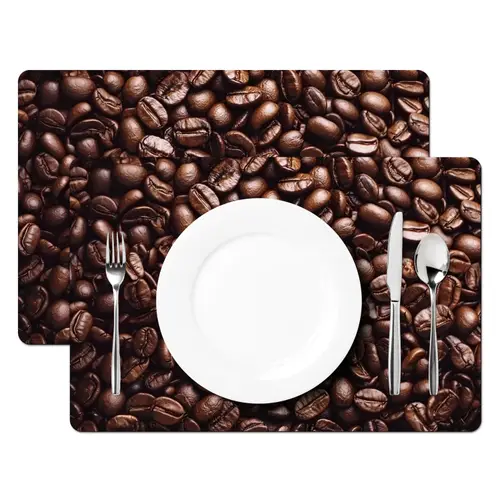 Bonen - Close-up - Donkerbruin Placemat vinyl groot -zzsfeer2_Kitchenyeah-website