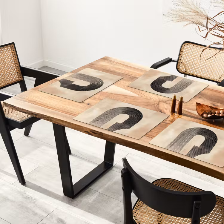 Boog -  Strepen - Minimalistisch - Zwart Placemat vinyl groot -zzsfeer4_Kitchenyeah-website