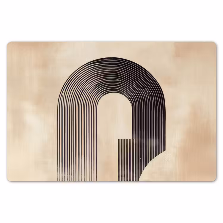 Boog -  Strepen - Minimalistisch - Zwart Placemat vinyl groot -zzsfeer1_Kitchenyeah-website