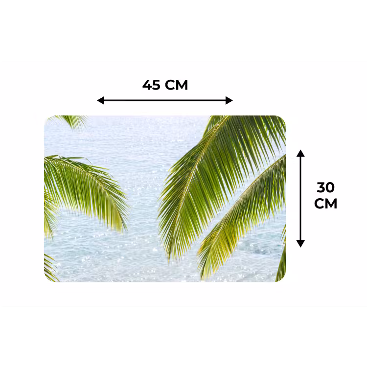 Boom - Bladeren - Water - Tropisch - Groen Placemat vinyl groot -specs