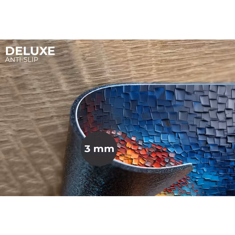 Boom - Blauw - Bladeren - Vakken Placemat vinyl groot -closeup