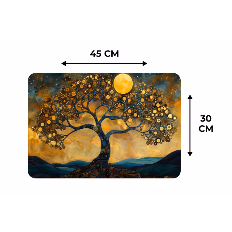 Boom - Industrieel - Abstract - Geel Placemat vinyl groot -specs