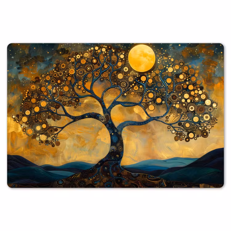 Boom - Industrieel - Abstract - Geel Placemat vinyl groot -zzsfeer1_Kitchenyeah-website