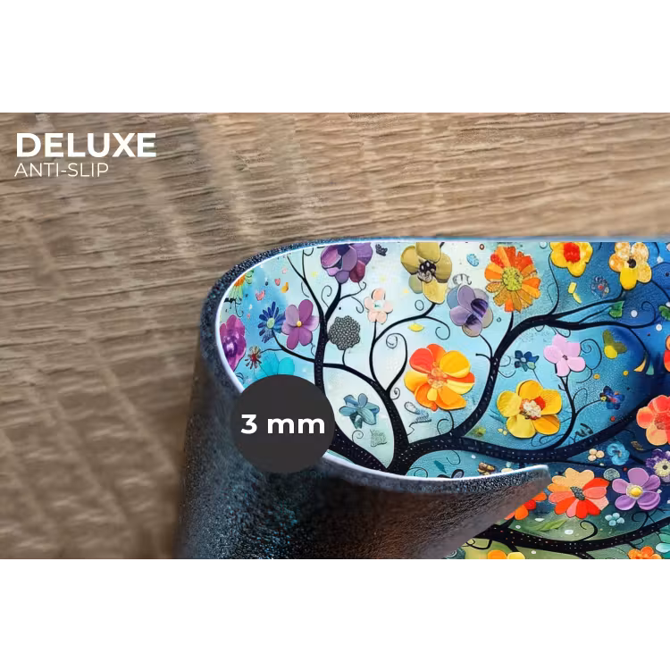Boom - Kleurrijk - Bloemen - Kunst - Abstract Placemat vinyl groot -closeup