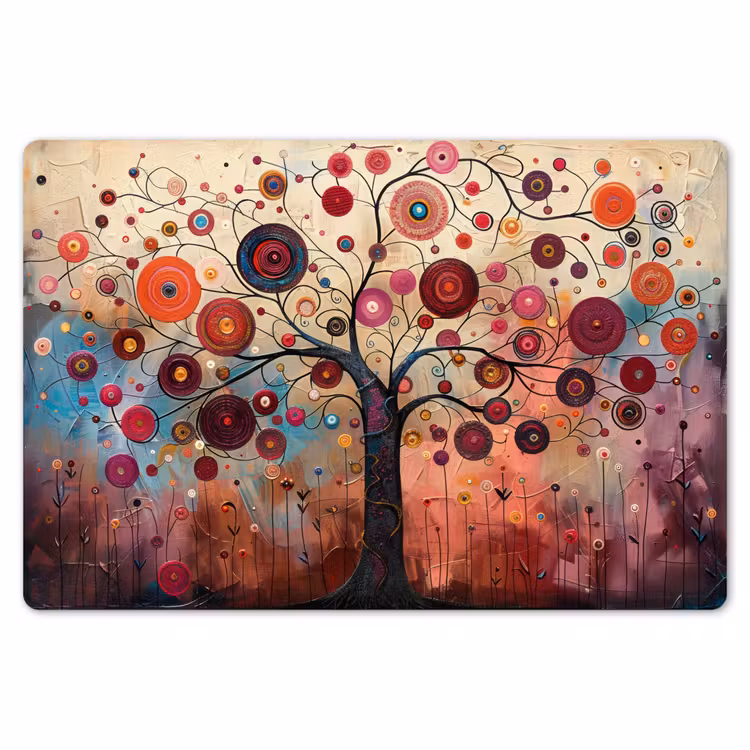 Boom - Paars - Abstract - Kunst Placemat vinyl groot -zzsfeer1_Kitchenyeah-website