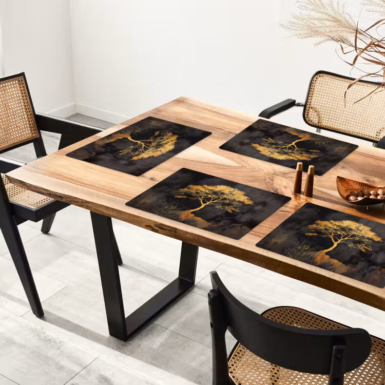Boom - Schilderij - Goud - Abstract Placemat vinyl groot -zzsfeer4_Kitchenyeah-website