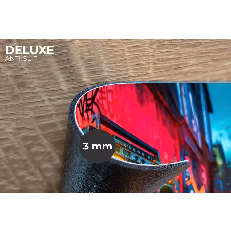 Boombox - Rood - Graffiti - Neon Placemat vinyl groot -closeup