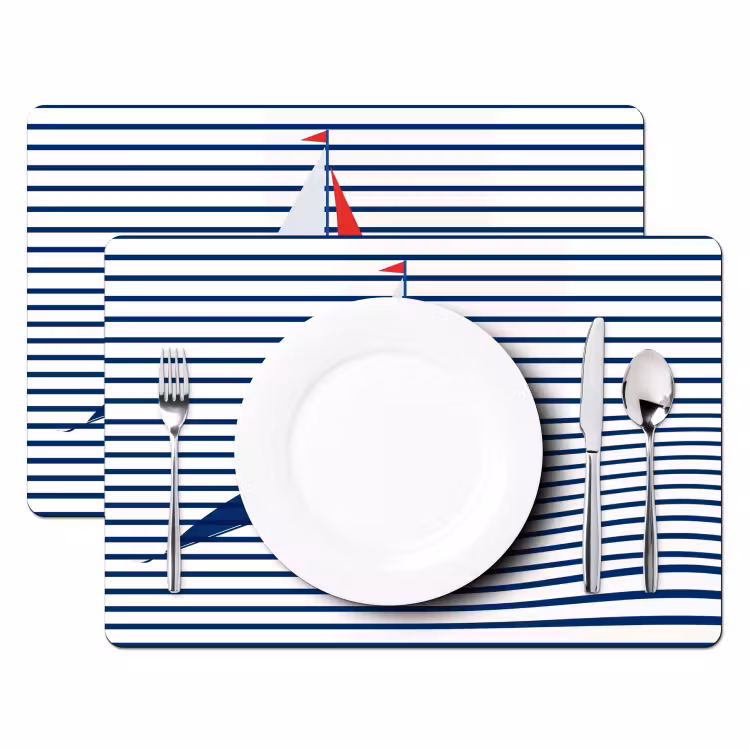 Boot - Water - Abstract - Blauw Placemat vinyl groot -zzsfeer2_Kitchenyeah-website