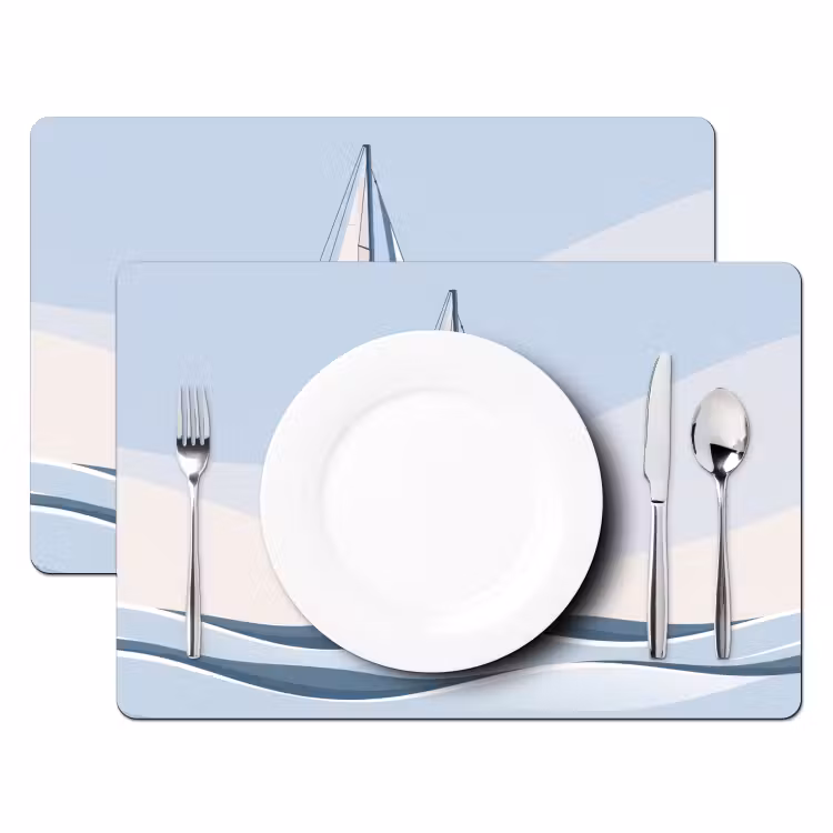Boot - Zeil - Zee - Modern - Beige Placemat vinyl groot -zzsfeer2_Kitchenyeah-website