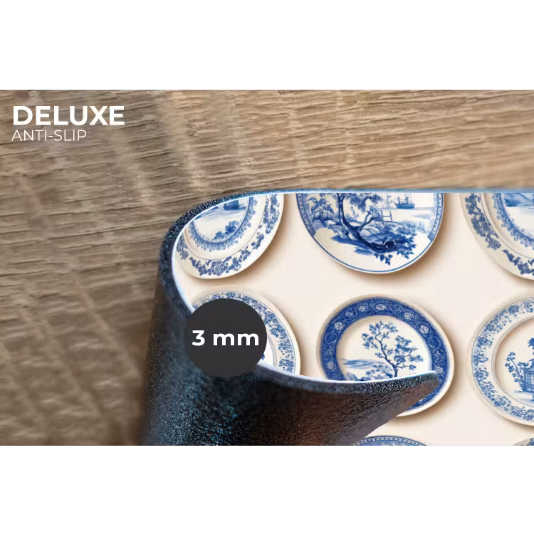 Borden - Bomen - Planten - Blauw Placemat vinyl groot 368 -closeup
