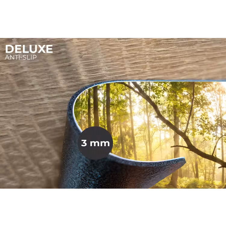Bos - Beek - Zonlicht - Natuur - Groen Placemat vinyl groot -closeup