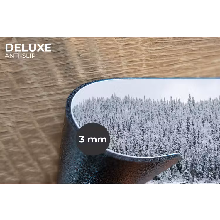 Bos - Reflectie - Meer - Winter - Serene Placemat vinyl groot -closeup