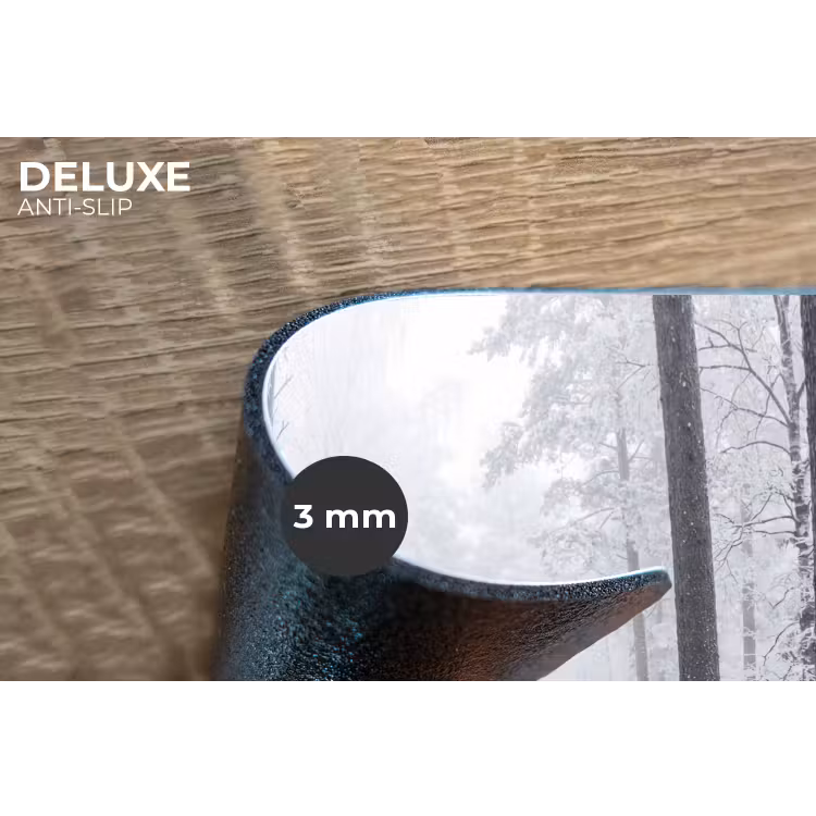 Bos - Sneeuw - Pad - Winter - Stilte Placemat vinyl groot -closeup