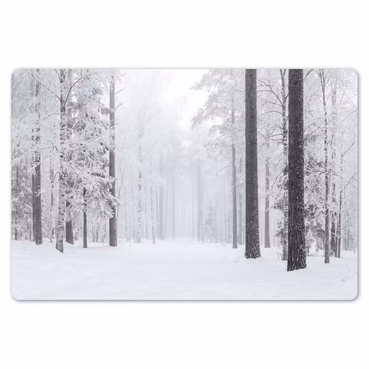 Bos - Sneeuw - Pad - Winter - Stilte Placemat vinyl groot -zzsfeer1_Kitchenyeah-website