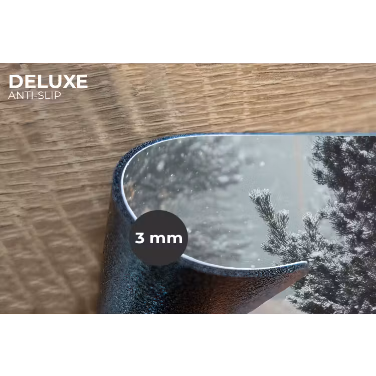 Bos - Winter - Bomen - Natuur - Pad - Sneeuw Placemat vinyl groot -closeup