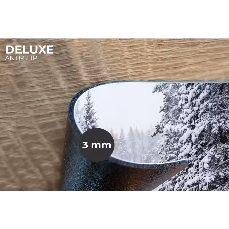 Bos - Winter - Sneeuw - Pad - Natuur Placemat vinyl groot -closeup