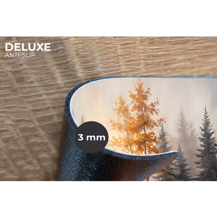 Bospad - Herfstbladeren - Natuur - Schilderachtig - Oranje Placemat vinyl groot -closeup