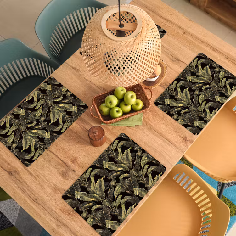 Botanisch - Bladeren - Groen Placemat vinyl groot 368 -zzsfeer5_Kitchenyeah-website