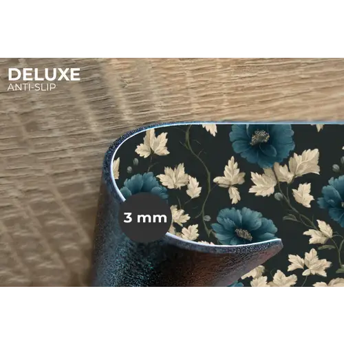 Botanisch - Bloemen - Blauw Placemat vinyl groot 368 -closeup