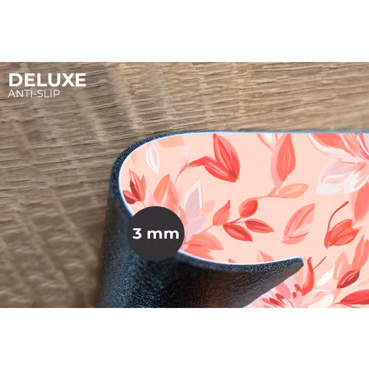 Botanisch - Bloemen - Rood Placemat vinyl groot 368 -closeup