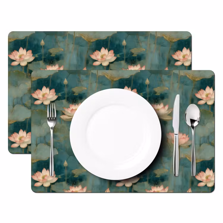 Botanisch - Bloemen - Roze Placemat vinyl groot 368 -zzsfeer2_Kitchenyeah-website