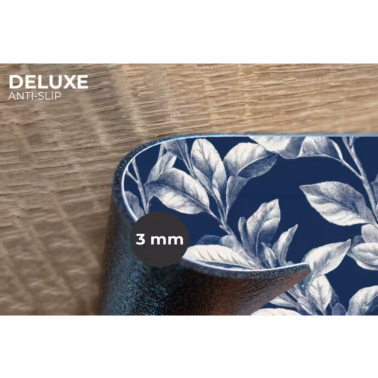 Botanisch - Patroon - Blauw Placemat vinyl groot 368 -closeup