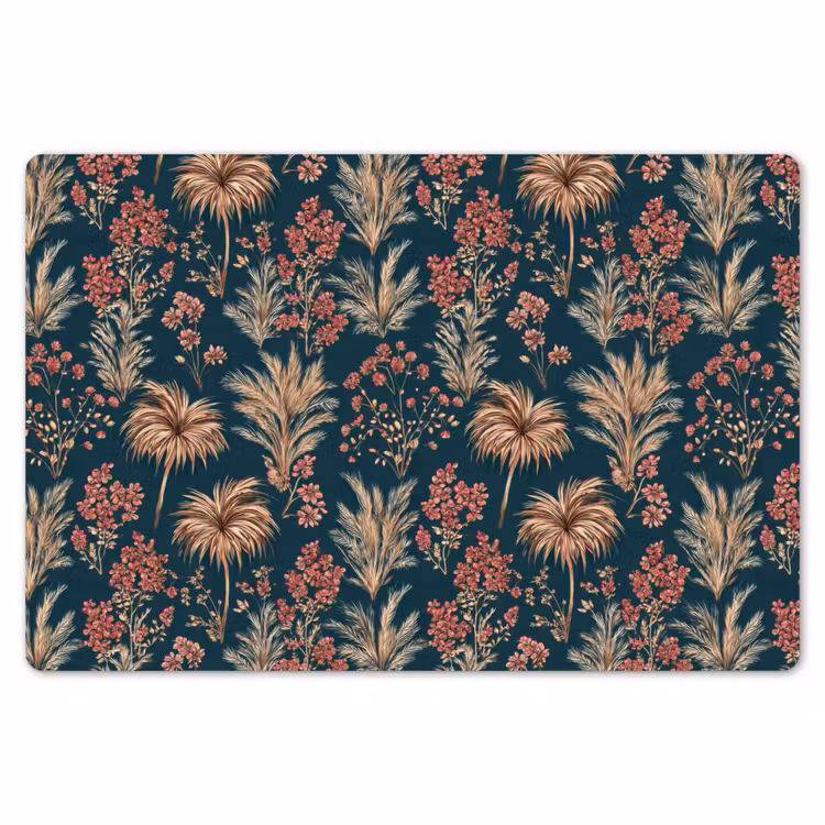 Botanisch - Patroon - Blauw Placemat vinyl groot 368 -zzsfeer1_Kitchenyeah-website
