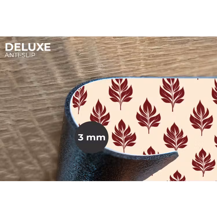 Botanisch - Patroon - Bordeaux Placemat vinyl groot 368 -closeup