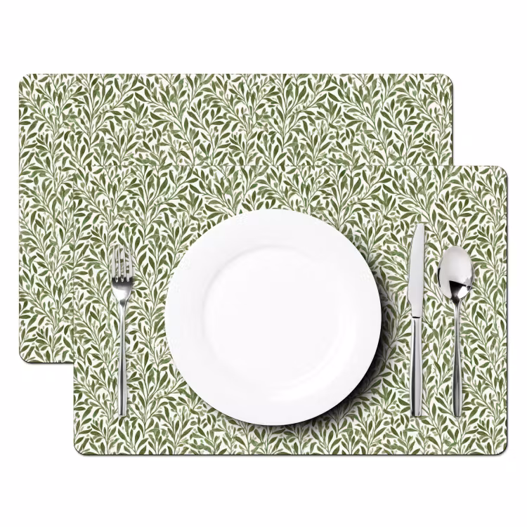 Botanisch - Takken - Groen Placemat vinyl groot 368 -zzsfeer2_Kitchenyeah-website
