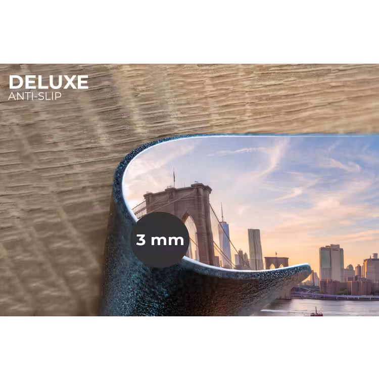 Brug - Rivier - Stad - Zonsondergang - Architectuur Placemat vinyl groot -closeup