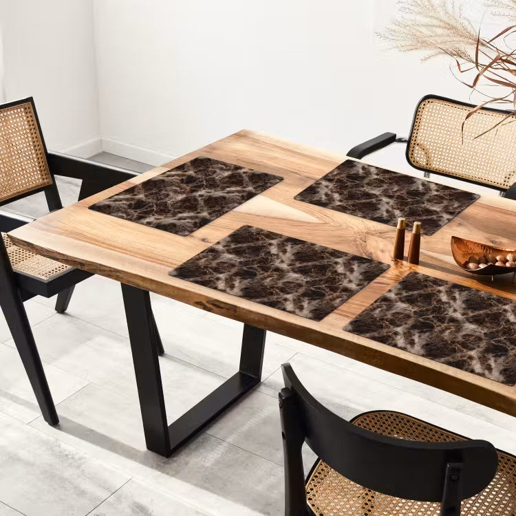Bruin - Goud - Marmer Placemat vinyl groot 368 -zzsfeer4_Kitchenyeah-website