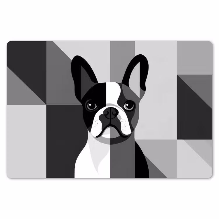 Buldog - Zwart - Abstract - Vlakken Placemat vinyl groot -zzsfeer1_Kitchenyeah-website