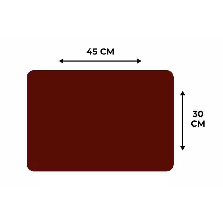 Burnt - Mahogany - Rood Placemat vinyl groot 368 -specs