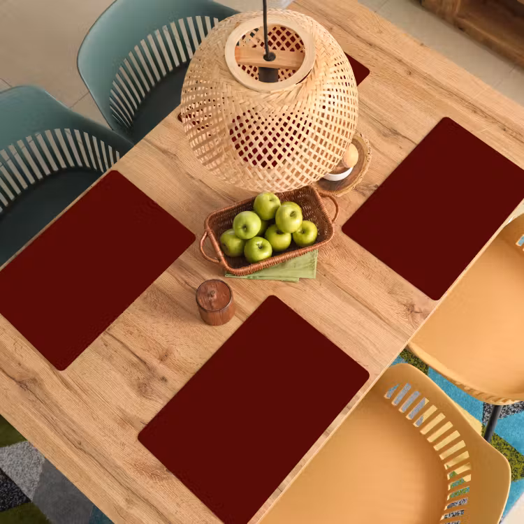 Burnt - Mahogany - Rood Placemat vinyl groot 368 -zzsfeer5_Kitchenyeah-website