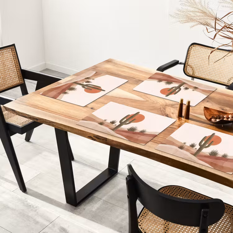 Cactus - Duinen - Modern - Landschap - Groen Placemat vinyl groot -zzsfeer4_Kitchenyeah-website