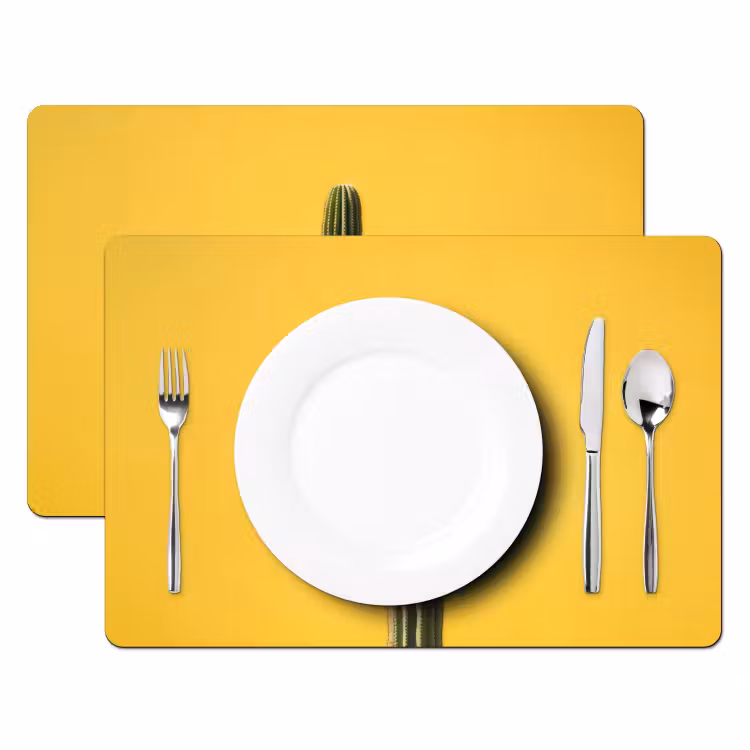 Cactus - Groen - Minimalistisch Placemat vinyl groot -zzsfeer2_Kitchenyeah-website