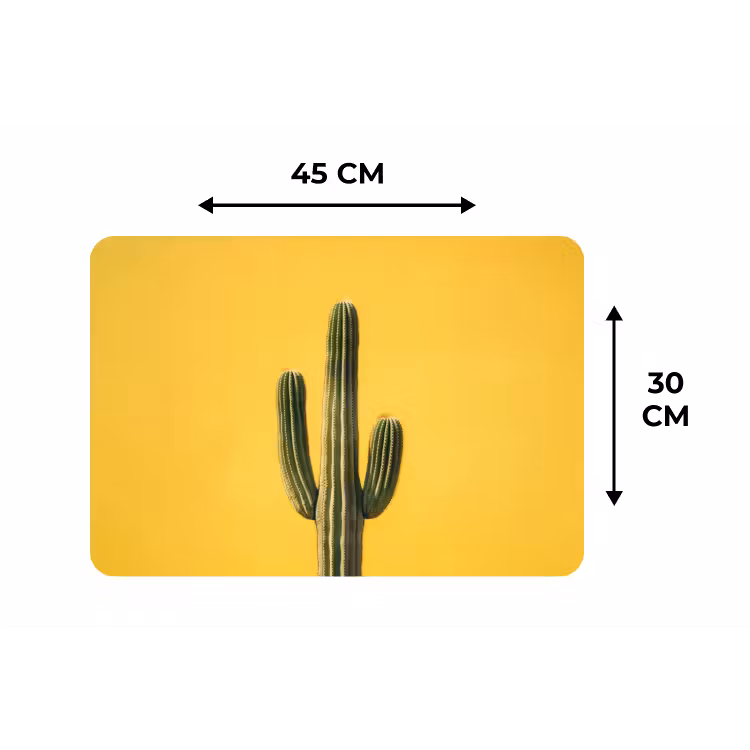 Cactus - Groen - Minimalistisch Placemat vinyl groot -specs