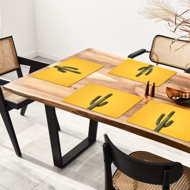 Cactus - Groen - Minimalistisch Placemat vinyl groot -zzsfeer4_Kitchenyeah-website