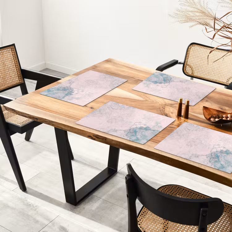 Cement - Beton - Retro - Industrieel - Wit - Blauw Placemat vinyl groot -zzsfeer4_Kitchenyeah-website