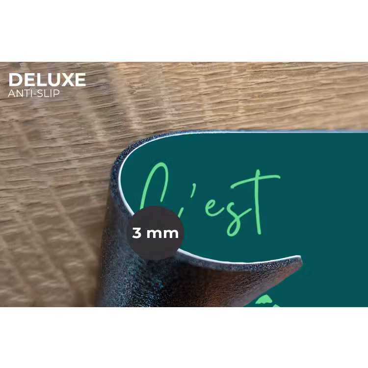 c'est la fucking vie - Groen - Handgeschreven Placemat vinyl groot -closeup
