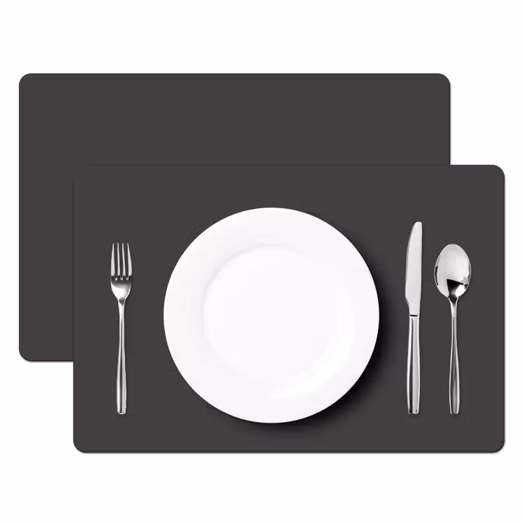 Charcoal - Grijs- Grey Placemat vinyl groot 368 -zzsfeer2_Kitchenyeah-website