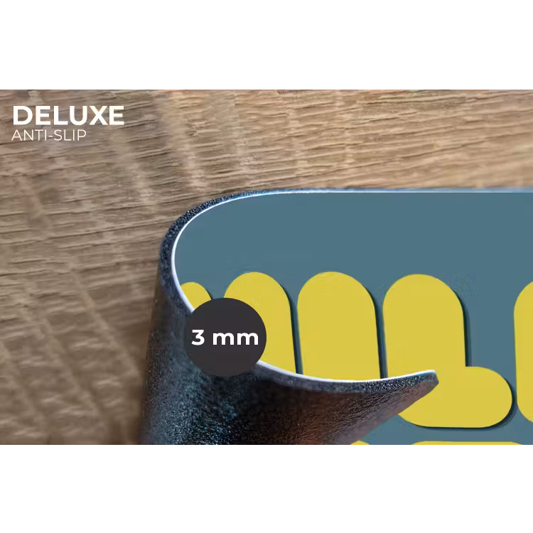 Chill out - Geel - Blauw Placemat vinyl groot -closeup